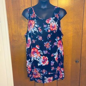 Torrid High-Low Chiffon Floral Tank